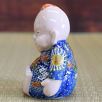 Amazon.co.jp: 開運 置物 九谷焼 ビリケン 青盛 陶器 縁起物 風水